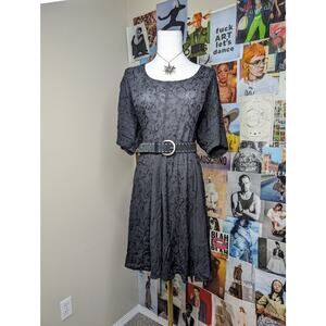 Boho Embroidered Vintage Dress